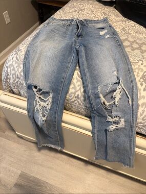 Flying Monkey Ripped Light Wash Jeans
